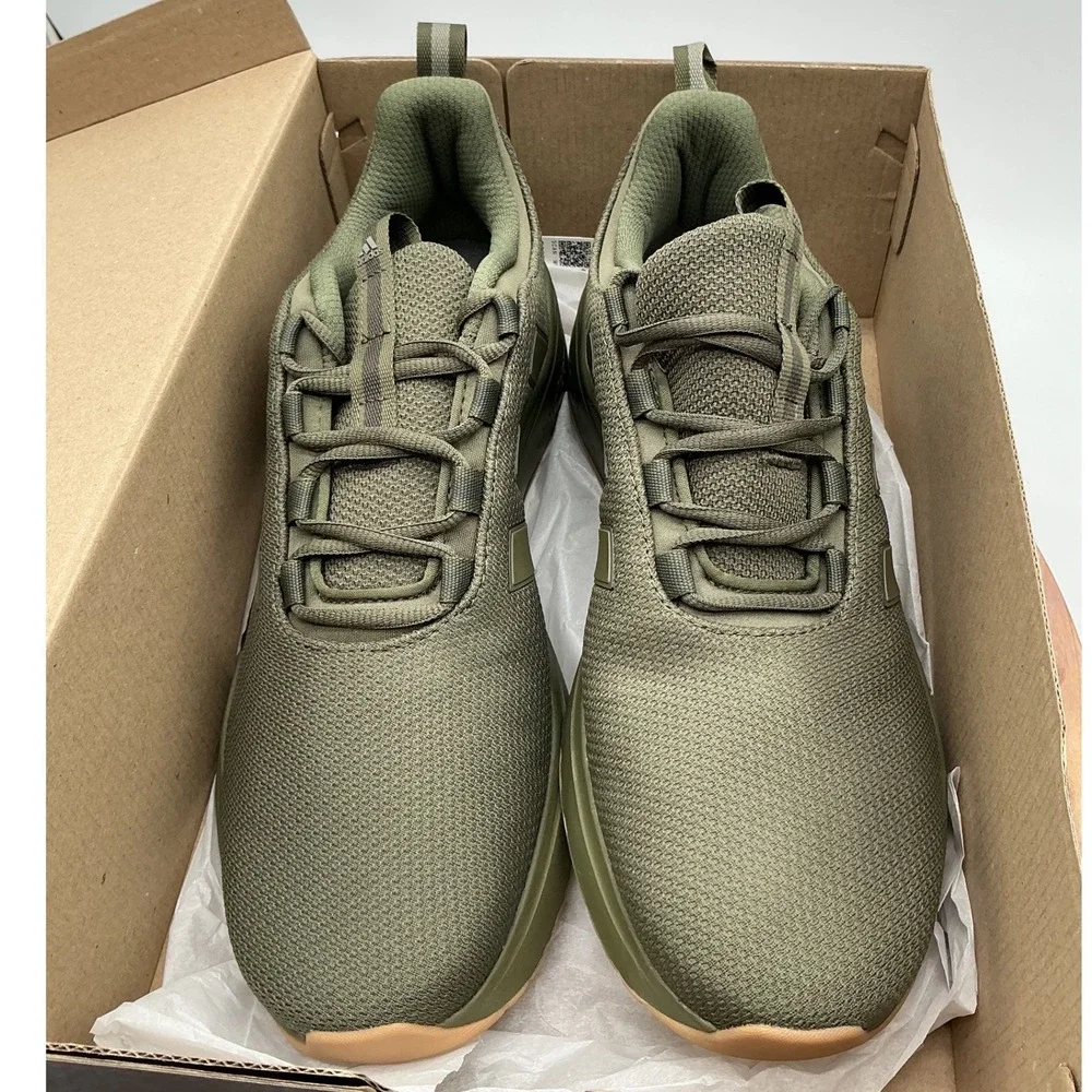 Adidas Racer‎ TR23 Mens Sneakers Olive Green Gum Sole Cloudfoam IH2530 Size 10.5